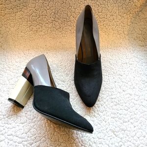 Marni suede and patent leather chucky heels